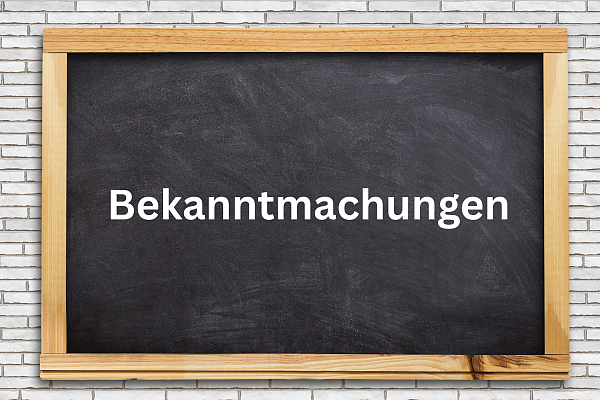 Tafel mit Text 